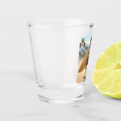 Surfende Wolf Shot Glas (Links)