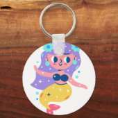 Surfende zeemeermin sleutelhanger (Voorkant)