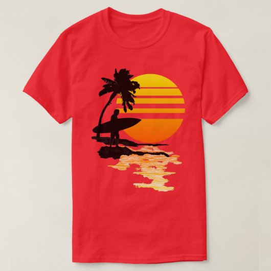 Surfende zonsopgang 1 t-shirt (Design voorkant)