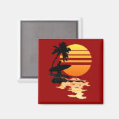 Surfende zonsopgang magneet (Voorkant / Achterkant)