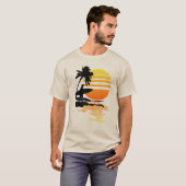 Surfende zonsopgang t-shirt (Voorkant volledig)
