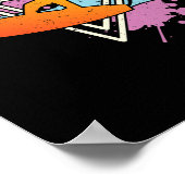 Surfer 80s 90s Vaporwave Surfplank Poster (Hoek)
