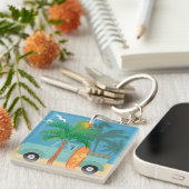Surfer Acrylische Sleutelhanger (Voorkant Rechts)