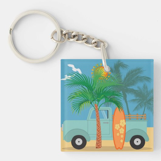 Surfer Acrylische Sleutelhanger (voorkant)