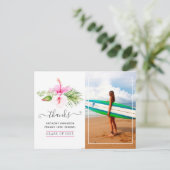 Surfer Adventure Graduation Party Dank u Briefkaart (Staand voorkant)