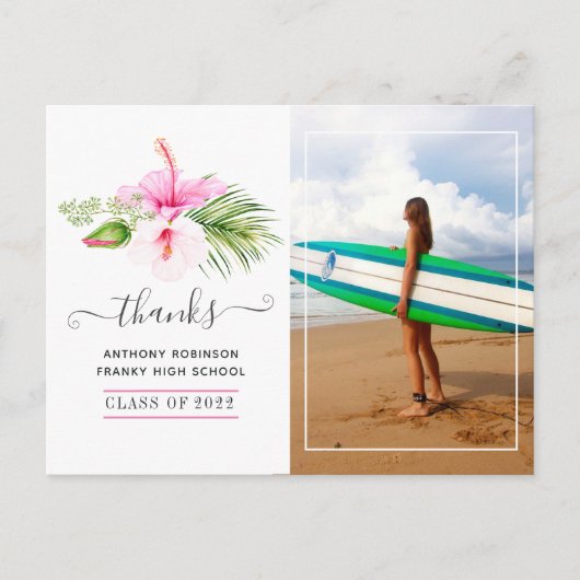 Surfer Adventure Graduation Party Dank u Briefkaart (Voorkant)