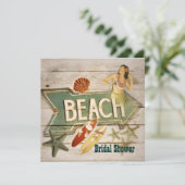 Surfer Aloha Hula Girl hawaii strand vrijgezellenf Kaart (Staand voorkant)