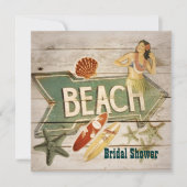 Surfer Aloha Hula Girl hawaii strand vrijgezellenf Kaart (Voorkant)