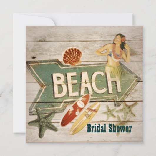 Surfer Aloha Hula Girl hawaii strand vrijgezellenf Kaart (Voorkant)