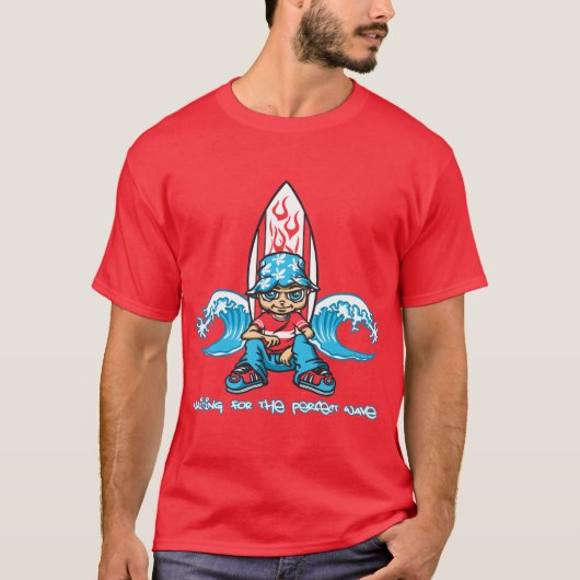 Surfer and Board T-shirt (Voorkant)