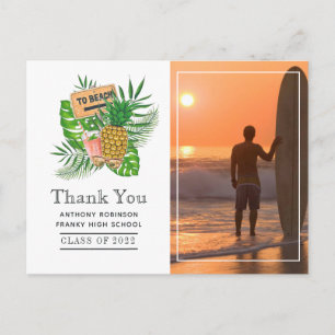 Surfer Avontuur Afstudeer Dank Je Foto Briefkaart