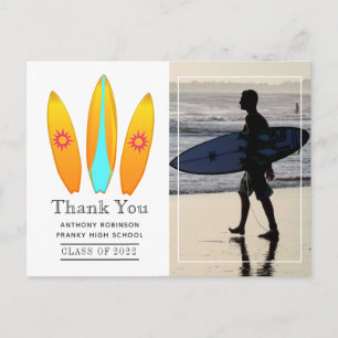 Surfer Avontuur Afstudeerfeest Ansichtkaart Briefkaart