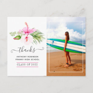 Surfer Avontuur Afstudeerfeest Bedankt Briefkaart