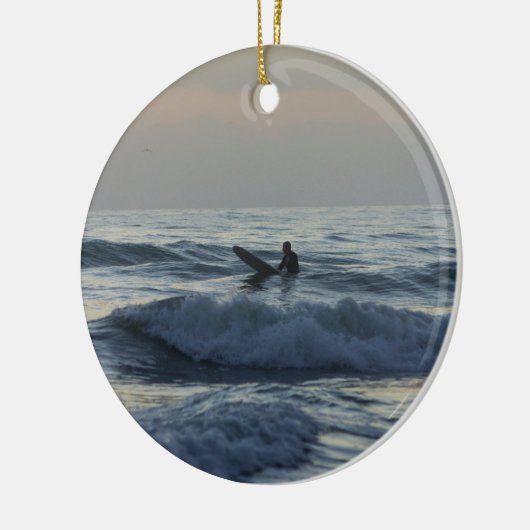 Surfer Awages Keramisch Ornament (Links)