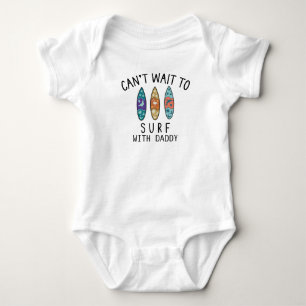 Surfer Baby Kan niet wachten om te surfen met Papa Romper