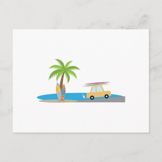 Surfer Beach Briefkaart (Voorkant)
