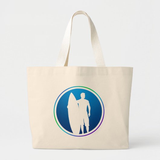 Surfer Beach Carryall Grote Tote Bag (Voorkant)
