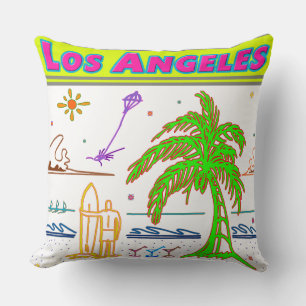 Surfer Beach Pillow "Los Angeles" Kussen