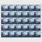 Surfer Beach Surfen Cadeaupapier (Vlak)