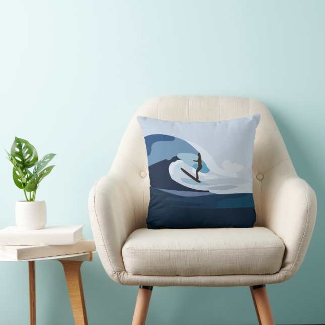Surfer Beach Surfen  Kussen (Stoel)
