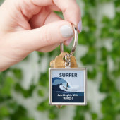Surfer Beach Surfen Sleutelhanger (Hand)