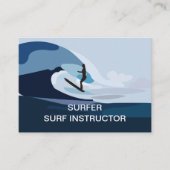 Surfer Beach Surfen Surf Instructeur Visitekaartje (Voorkant)