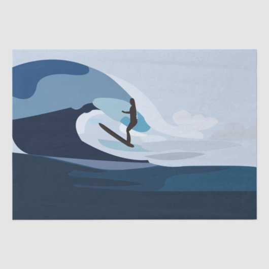 Surfer Beach Surfen Tissuepapier (Voorkant)