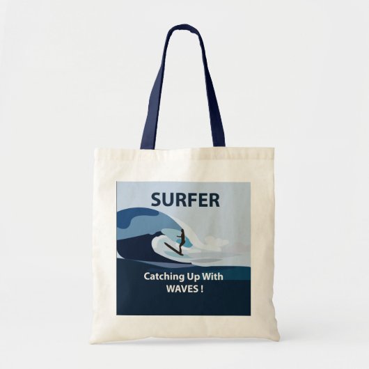 Surfer Beach Surfen Tote Bag (Voorkant)