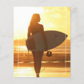 Surfer Beach thema Afstuderen Party Foto uitnodige Flyer (Achterkant)