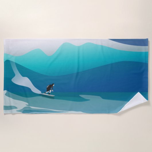 Surfer Beach Towel Strandlaken (Voorkant)