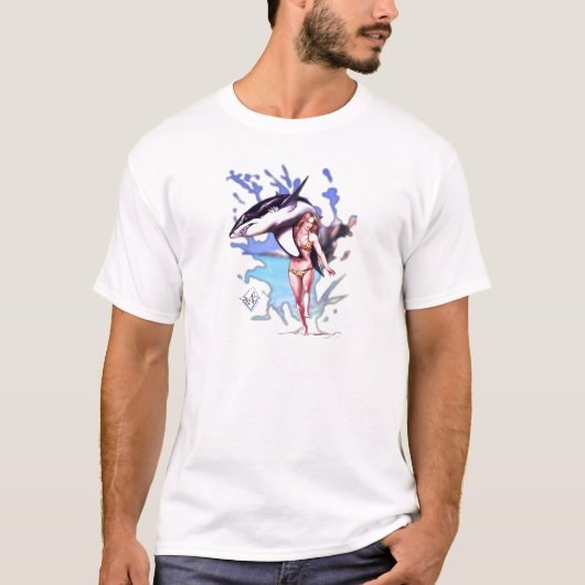 Surfer Beauty & Waves the beast T-shirt (Voorkant)