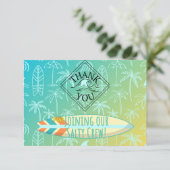 Surfer-bedankkaart Bedankkaart (Staand voorkant)