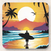 Surfer Bier Onderzetter (Voorkant)