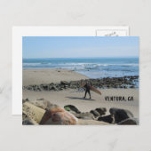 Surfer bij Rincon Beach, Ventura, CA Briefkaart (Voorkant / Achterkant)