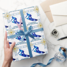 Surfer Birthday Gift Wrapping Papaver