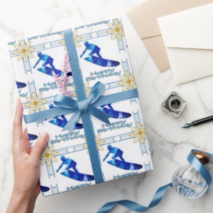 Surfer Birthday Gift Wrapping Papaver Cadeaupapier