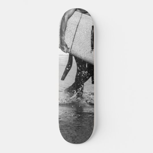 Surfer Black & White Vibes #4 #wall #art Persoonlijk Skateboard (Voorkant)