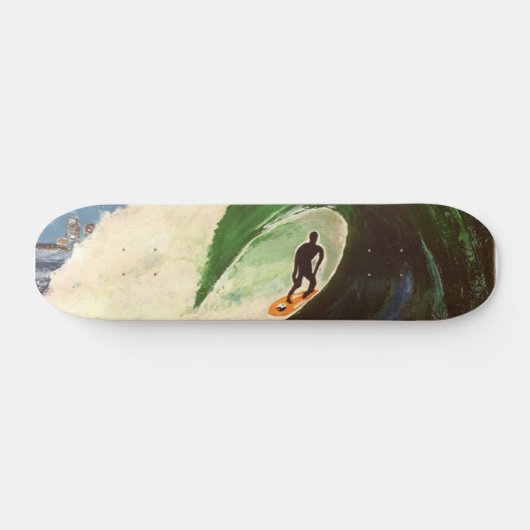 Surfer Bonzai Tuberide Hawaii Skateboard Decart (Horizontaal)