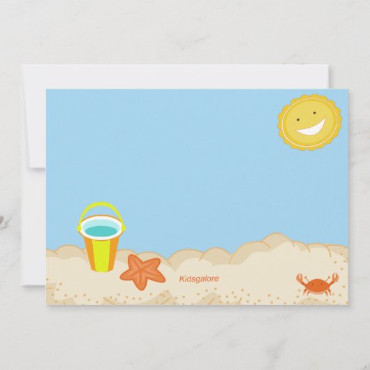 Surfer Boy Beach Party Birthday Uitnodiging (Achterkant)
