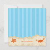 Surfer Boy op de uitnodiging van de stranddag (Achterkant)