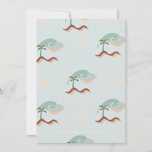 Surfer boy uitnodiging Elke leeftijd Surf op uitno (Achterkant)