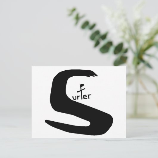 surfer briefkaart (Staand voorkant)