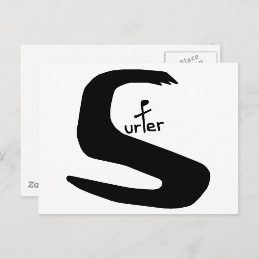 surfer briefkaart (Voorkant / Achterkant)