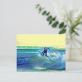 Surfer Briefkaart (Staand voorkant)