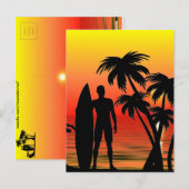 Surfer Briefkaart (Voorkant / Achterkant)