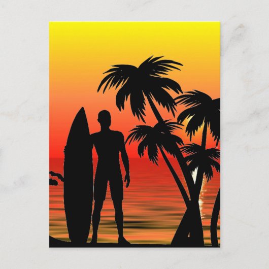 Surfer Briefkaart (Voorkant)
