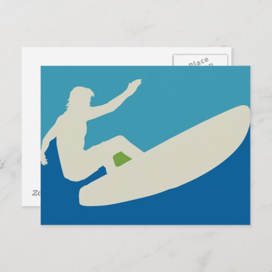 Surfer-Briefkaart Briefkaart (Voorkant / Achterkant)