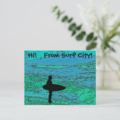 Surfer-Briefkaart Briefkaart (Staand voorkant)
