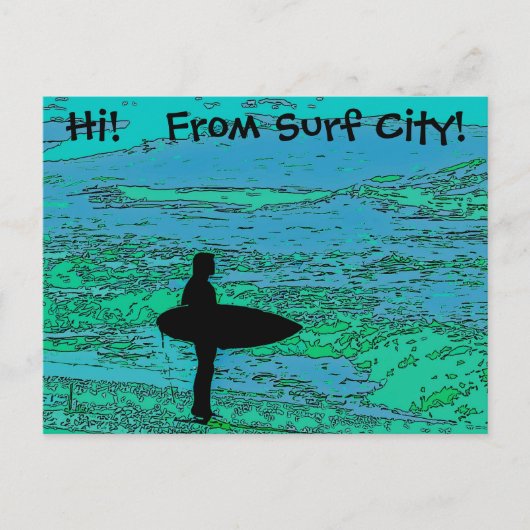 Surfer-Briefkaart Briefkaart (Voorkant)