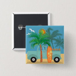 Surfer-Button Vierkante Button 5,1 Cm